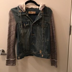 Vintage Havana sweatshirt arm jean jacket